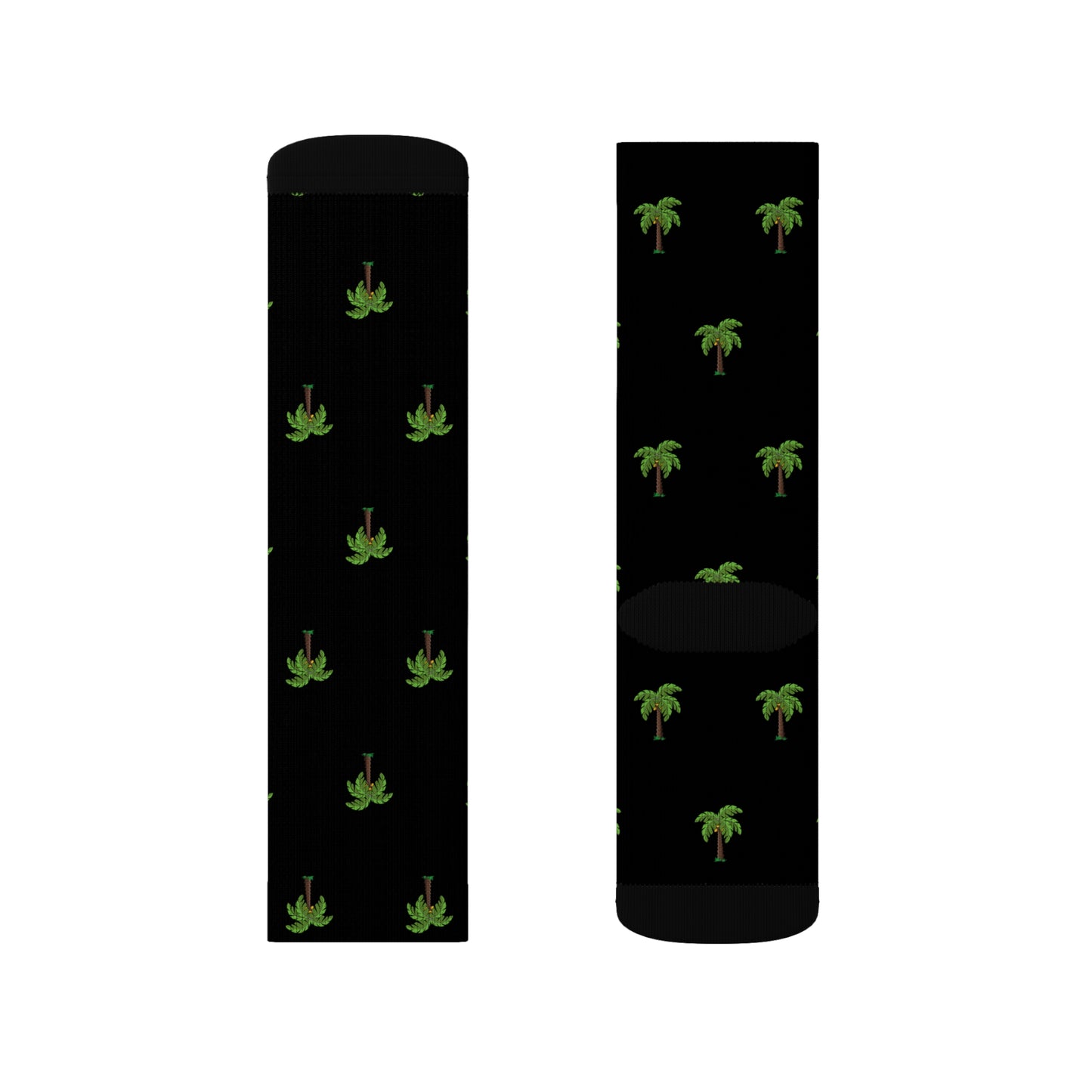 Flohï Socks - Black Palm Tree Pattern Design