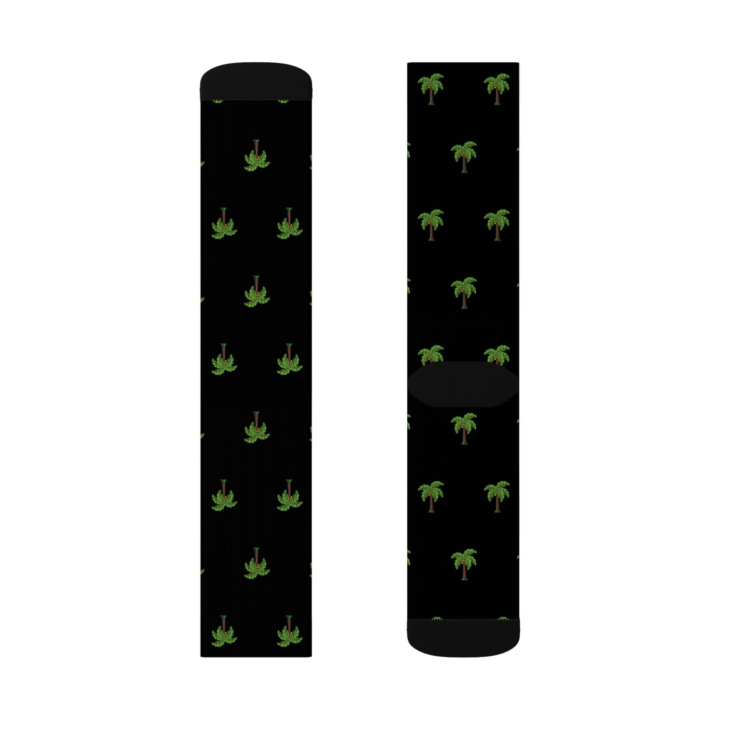 Flohï Socks - Black Palm Tree Pattern Design