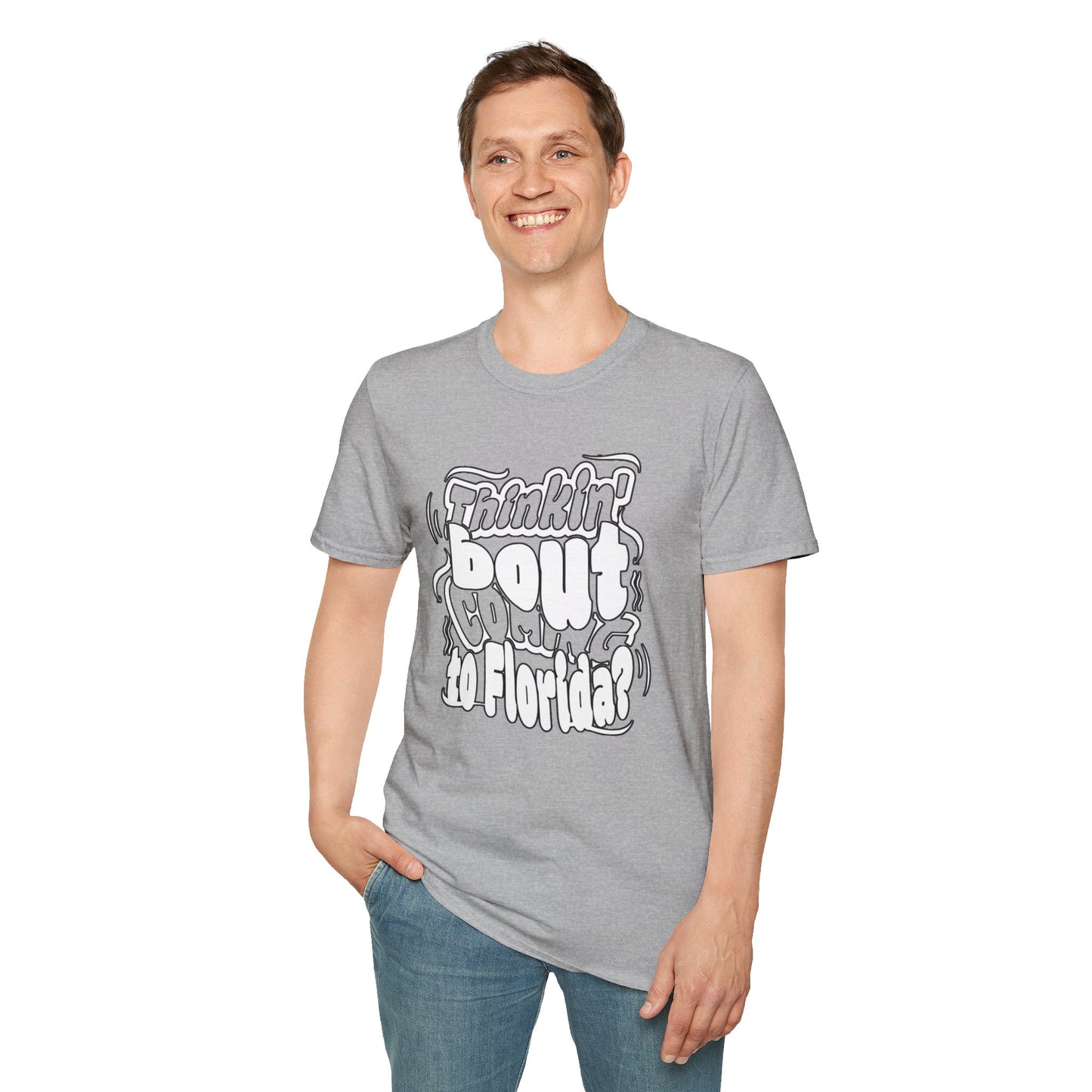 “Thinking ’Bout Coming to Florida? DON’T” Unisex Softstyle Graphic Tee