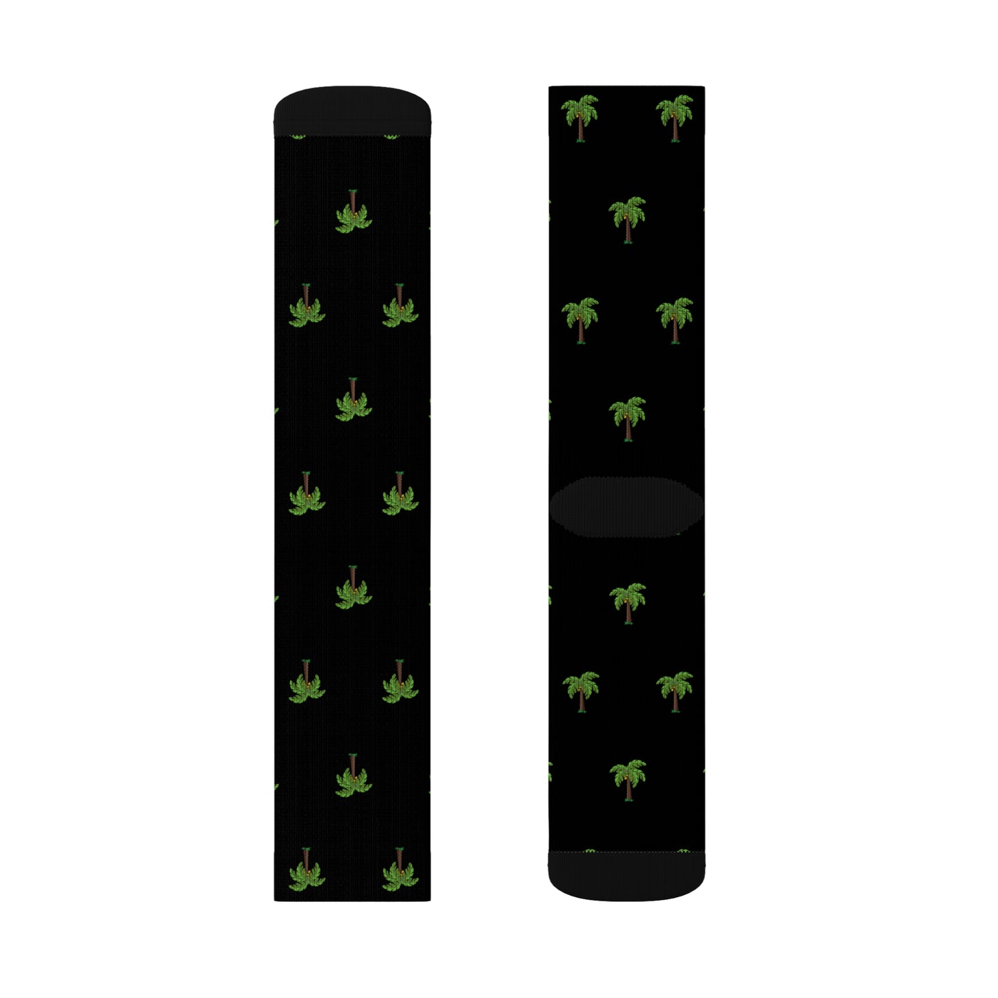 Flohï Socks - Black Palm Tree Pattern Design