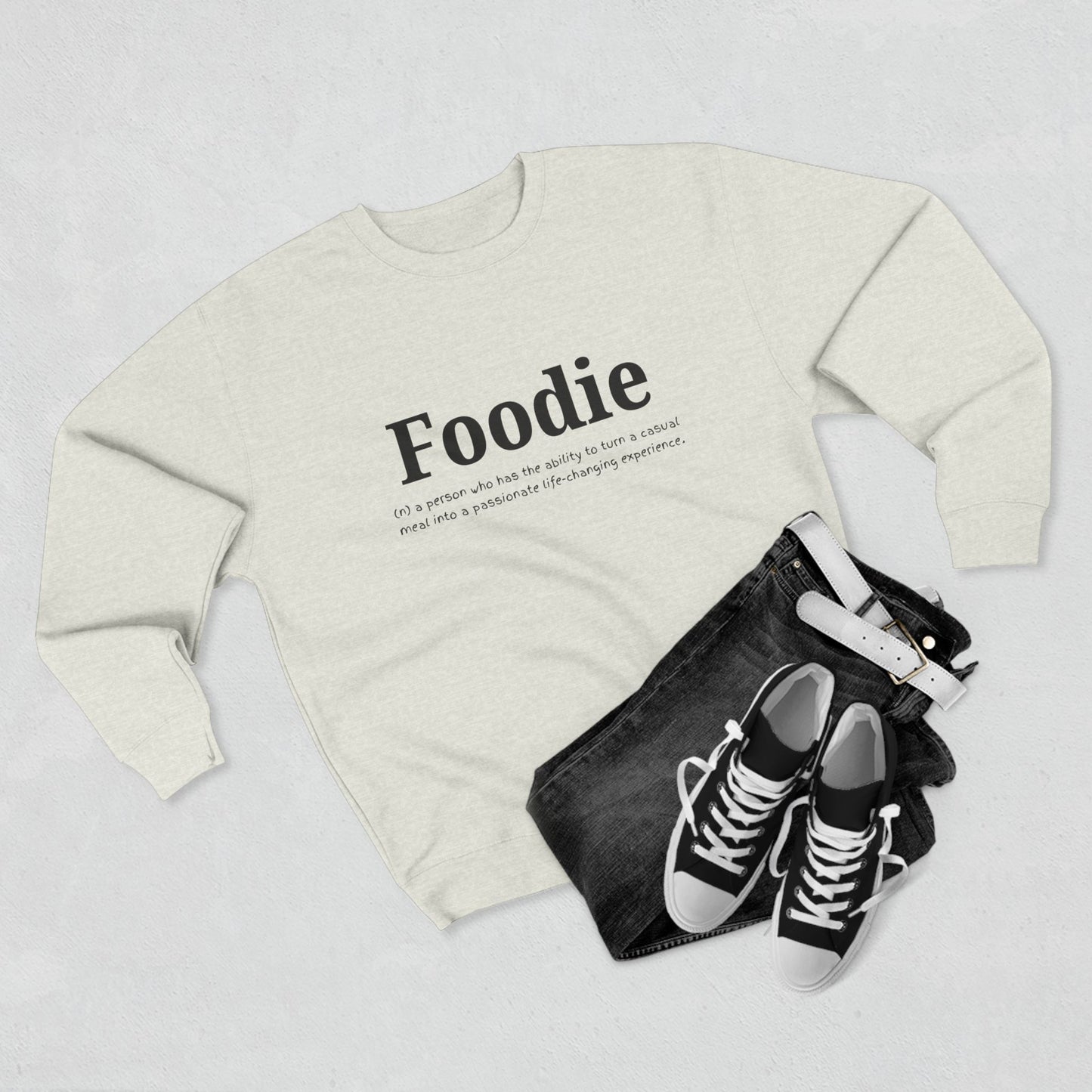 “Foodie (n.)” Minimalist Definition Sweatshirt | For Food Lovers & Reviewers