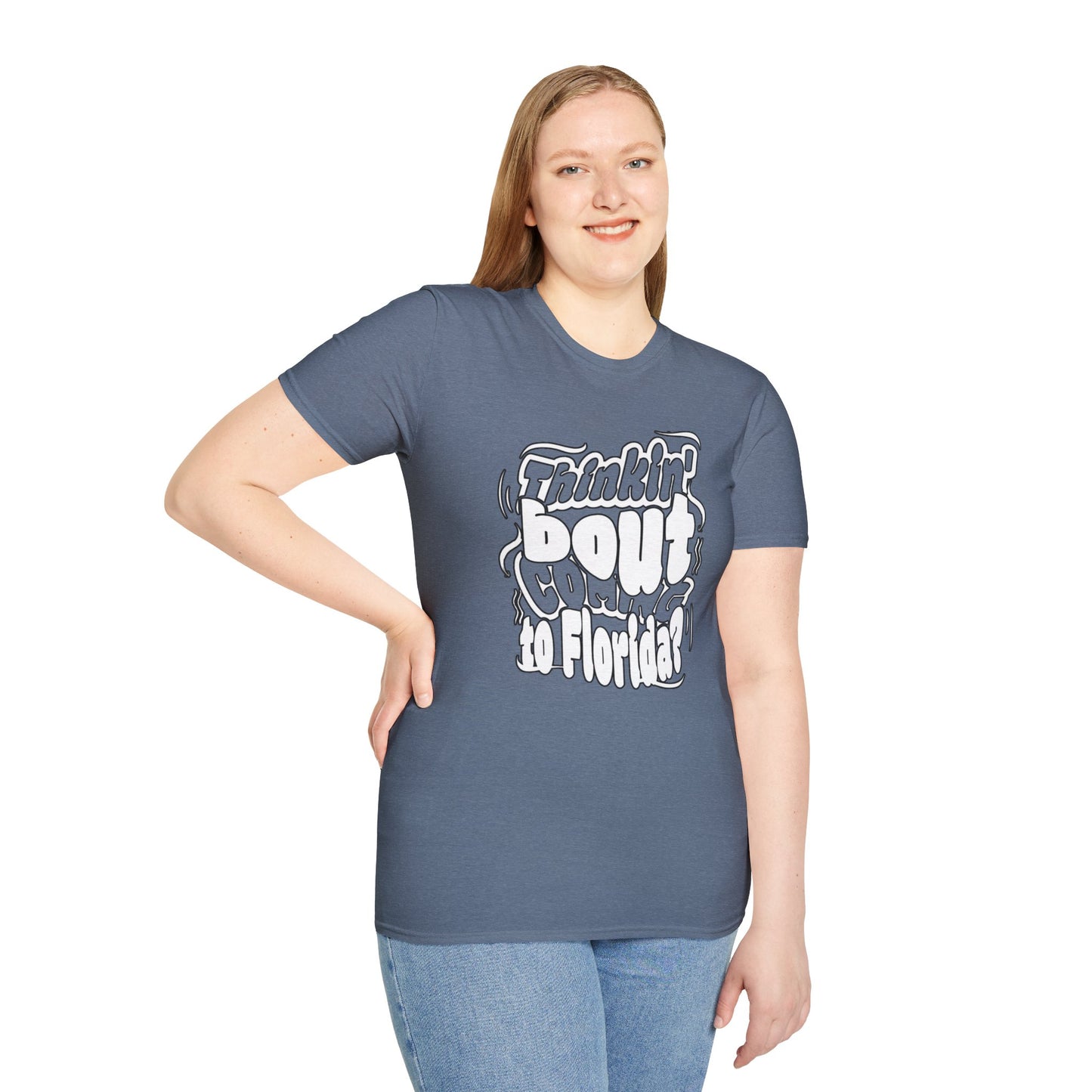 “Thinking ’Bout Coming to Florida? DON’T” Unisex Softstyle Graphic Tee