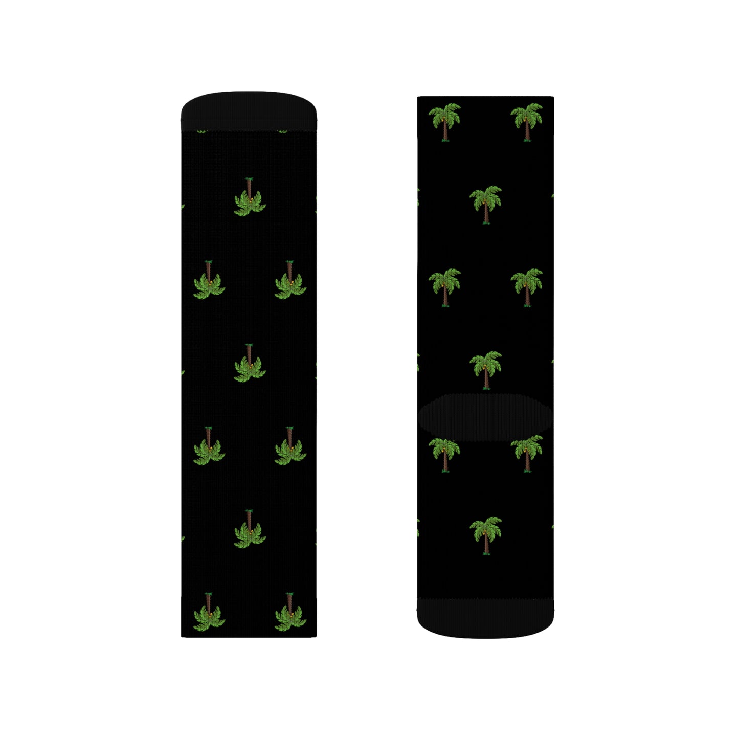 Flohï Socks - Black Palm Tree Pattern Design