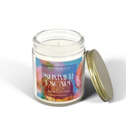 Summer Escape Mango Coconut Candle – Coconut Apricot Wax (4oz & 9oz)