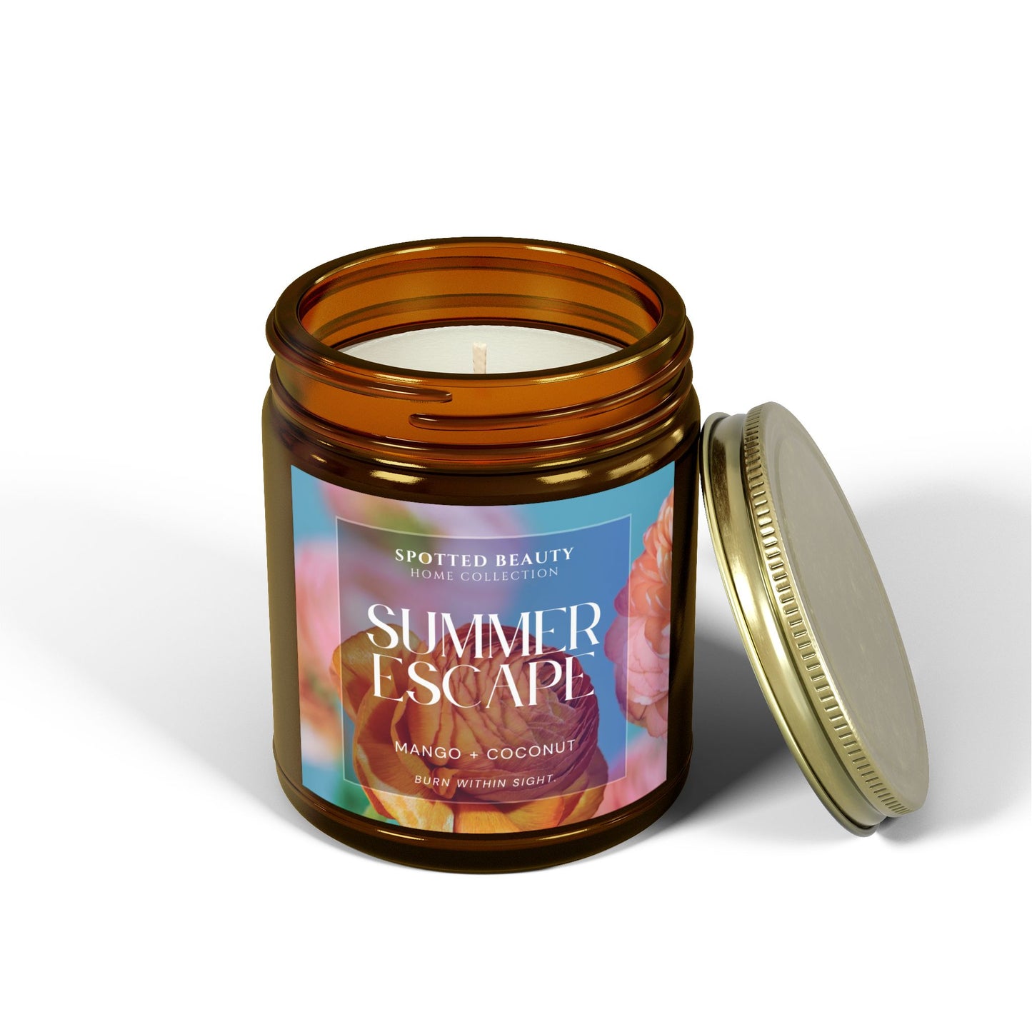 Summer Escape Mango Coconut Candle – Coconut Apricot Wax (4oz & 9oz)