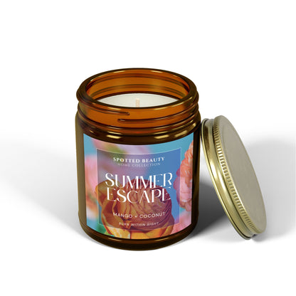 Summer Escape Mango Coconut Candle – Coconut Apricot Wax (4oz & 9oz)