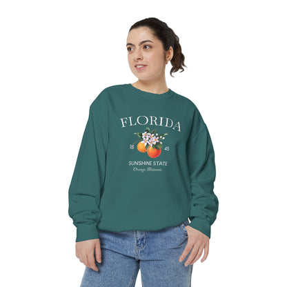 Florida Sunshine State Sweatshirt – Orange Blossom Vintage Design (Women’s)