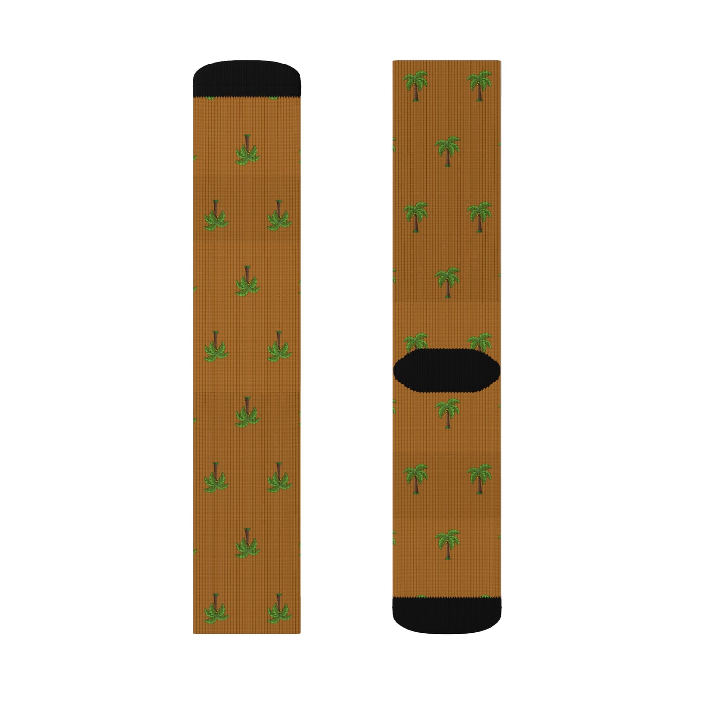 Flohï Sublimation Socks - Brown Palm Tree Pattern