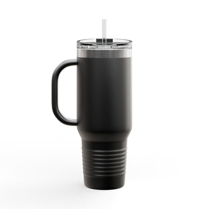 Florida Orange Blossom Stainless Steel Tumbler with Handle – 40oz Travel Mug with Straw