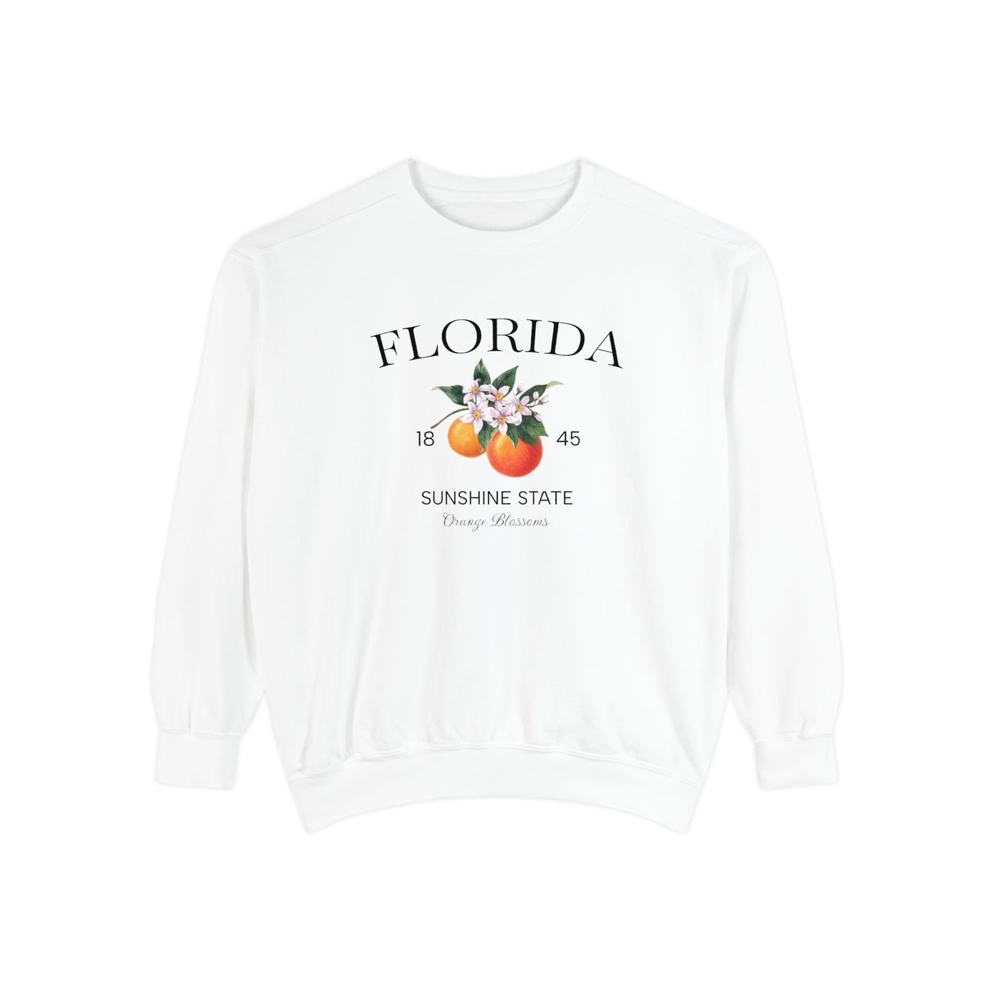 Florida Sunshine State Sweatshirt – Orange Blossom Vintage Design (Women’s)