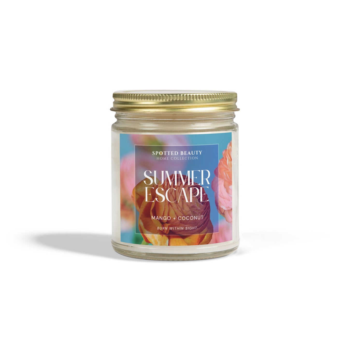Summer Escape Mango Coconut Candle – Coconut Apricot Wax (4oz & 9oz)